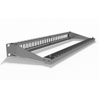 19" 1HE Modulträger Stahl für 24 Einzelmodule Keystone