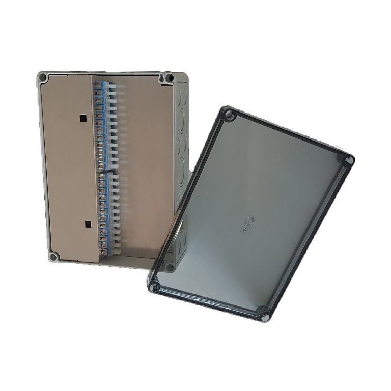 Spleissbox grau für 2 x LC Duplex PC spleissbereit