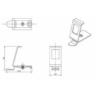 Hutschienen-Adapter unbestückt, für 1 Keystone