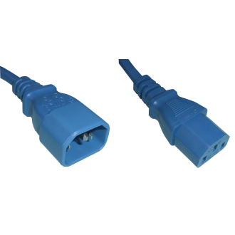 Netzkabel Verlängerung IEC60320 C14 auf C13, Grau