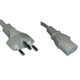 CH-Apparate-Netzkabel T12 auf C13, Schwarz