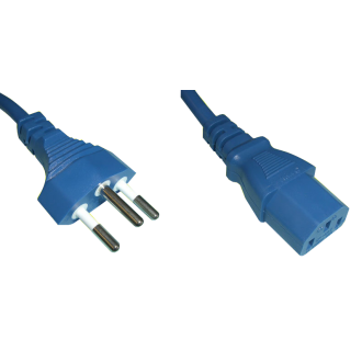 CH-Apparate-Netzkabel T12 auf C13, Grau