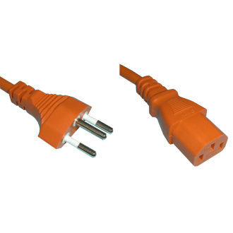 CH-Apparate-Netzkabel T12 auf C13, Blau