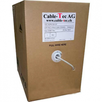 Kabel weiss 305 Meter Box 4x2 U/UTP Cat 6