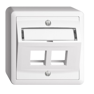 Feller UP-Montageset EDIZIOdue, mit Schrägauslasshaube, für 2×Keystone