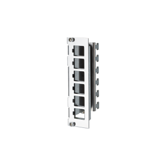 6 Port 3HE 7 TE Edelstahl Modul