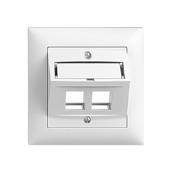 Feller UP-Montageset EDIZIOdue, mit Schrägauslasshaube, für 2×Keystone