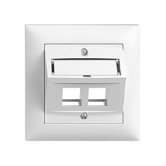 Feller UP-Montageset EDIZIOdue, mit Schrägauslasshaube, für 2×Keystone