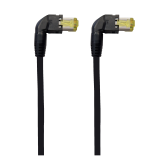 Patchkabel RJ45 90°- RJ45 90° Kat. 6a. Variante 4