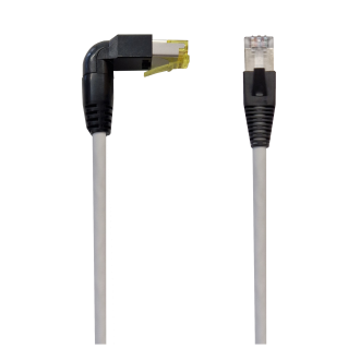 Patchkabel RJ45 90°- RJ45 180° Kat. 6a. Variante 1