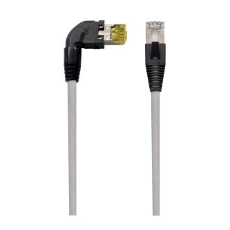 Patchkabel RJ45 90°- RJ45 180° Kat. 6a. Variante 3