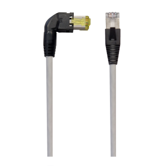Patchkabel RJ45 90°- RJ45 180° Kat. 6a. Variante 4