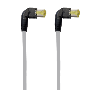 Patchkabel RJ45 90°- RJ45 90° Kat. 6a. Variante 4