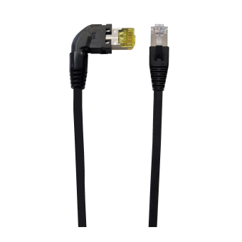 Patchkabel RJ45 90°- RJ45 180° Kat. 6a. Variante 3