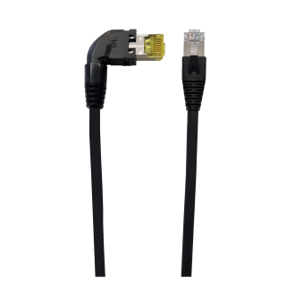 Patchkabel RJ45 90°- RJ45 180° Kat. 6a. Variante 4