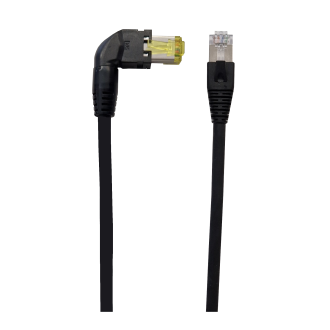 Patchkabel RJ45 90°- RJ45 180° Kat. 6a. Variante 4