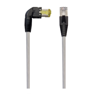 Patchkabel RJ45 90°- RJ45 180° Kat. 6a. Variante 4