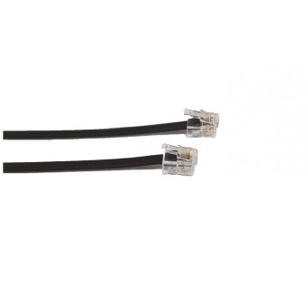 Tel. Anschlusskabel RJ11 - RJ11 (6/4), Kabel flach