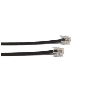 Tel. Anschlusskabel RJ11 - RJ11 (6/4), Kabel flach