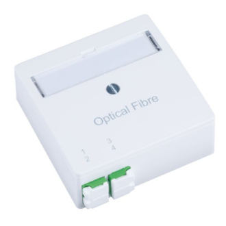 FTTH AP Dose 4x LC APC mit Pigtail, spleissbereit