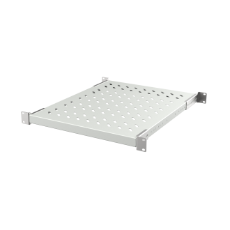 19" 1HE Fachboden 4-Punkt- Befestigung,  Für 600mm tiefes Rack