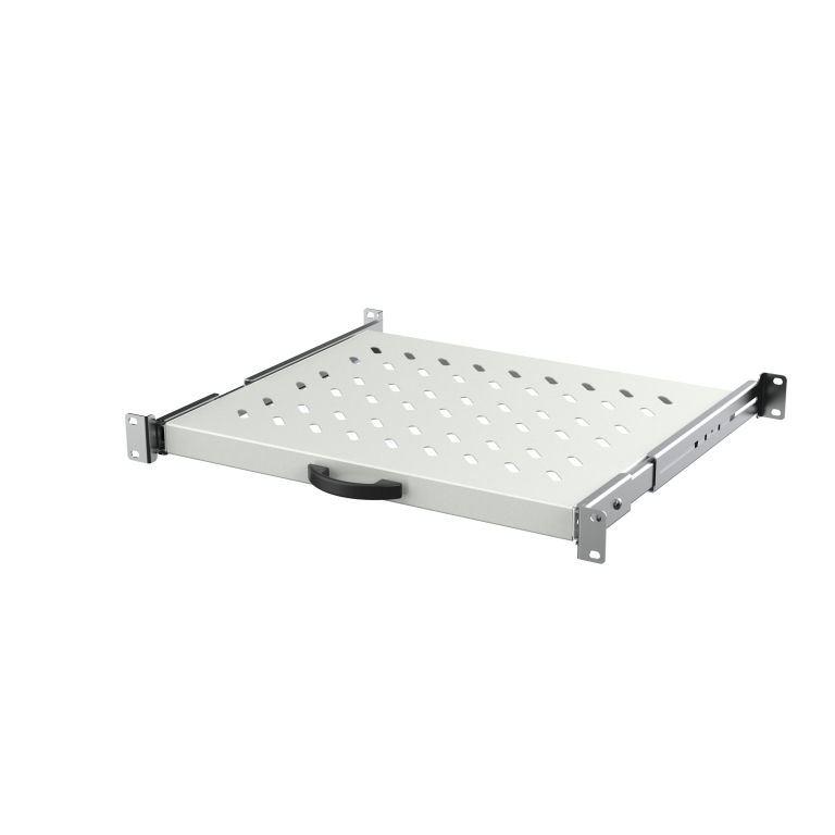 19" 1HE Fachboden, Ausziehbar, Für 800mm tiefe Rack