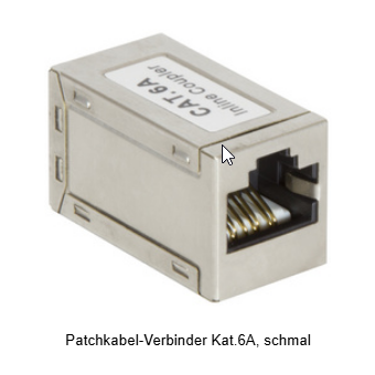 Patchkabel-Verbinder Kat. 6A, STP, schmal