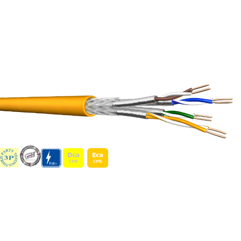 Datenkabel CAT 7A,  Dca, AWG22 1200 MHz, 1000m Trommel
