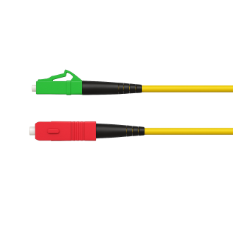 FTTH Patchkabel LC APC - SC UPC (rot) Simplex gehärteter Mantel