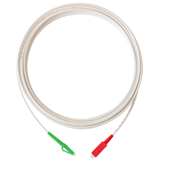 FTTH Patchkabel LC APC - SC UPC (rot) Simplex gehärteter Mantel