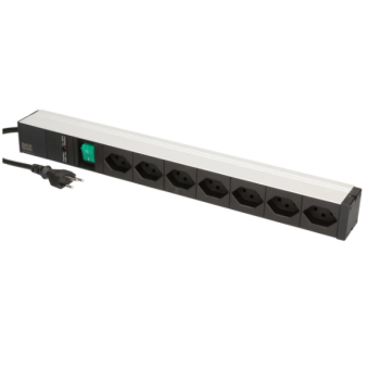 PDU 19" 8xTyp 13 schwarz 1HE, inkl. Schalter