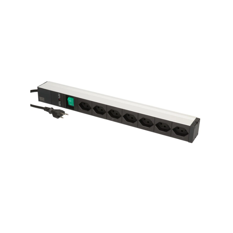 PDU 19" 8xTyp 13 schwarz 1HE, inkl. Schalter