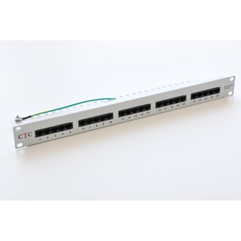 25 Port Patchpanel ISDN / Tel. Kat.3 GRAU