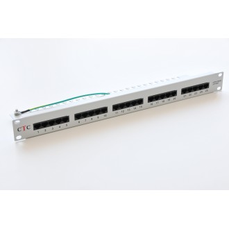 25 Port Patchpanel ISDN / Tel. Kat.3 GRAU