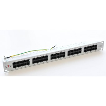 50 Port Patchpanel ISDN / Tel. Kat.3 GRAU