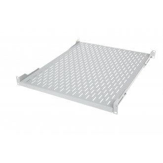 19" -1HE Fachboden, fest, mit 4 - Punkt-Befestigung 650 mm Tiefe